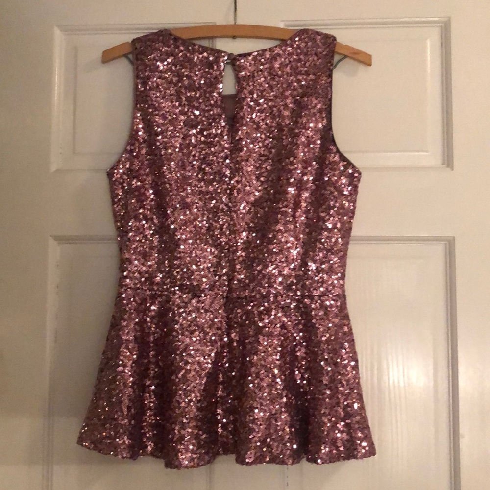 Anthropologie Sequin Peplum Tank - Picture 3 of 5